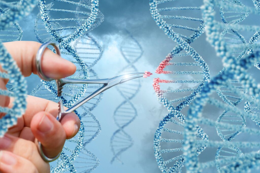 Bild der genetischen Kette, die menschliches Klonen darstellt